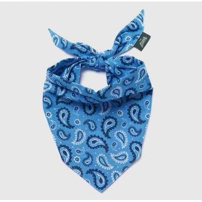 Bandana - Motif cachemire bleu
