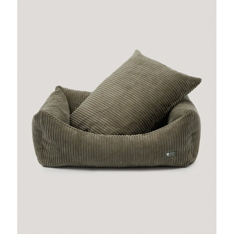 Paniers en velours côtelé rectangle Vert - photo 2